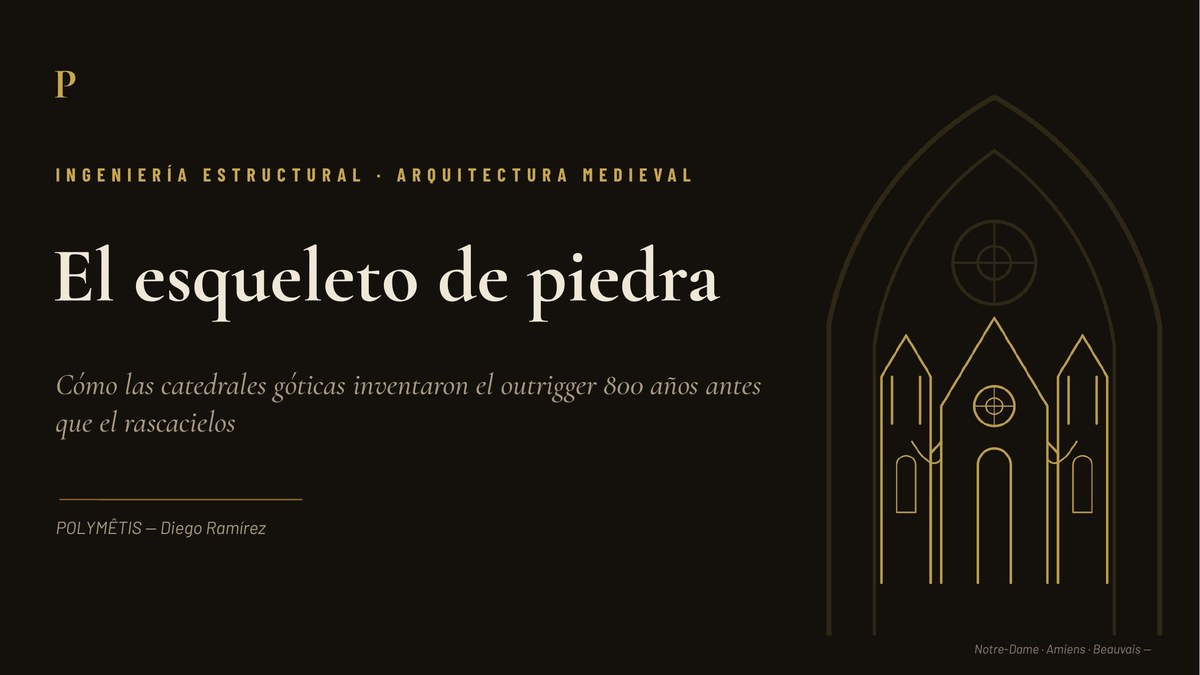 Portada: El esqueleto de piedra — POLYMÊTIS